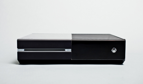 The Xbox One console, front view. 
