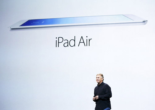 Philip W. Schiller, Senior Vice President of worldwide marketing at Apple Inc introduces the iPad Air in San Francisco