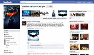 The Dark Knight sur Facebook
