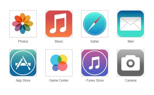 Les nouvelles icônes iOS 7